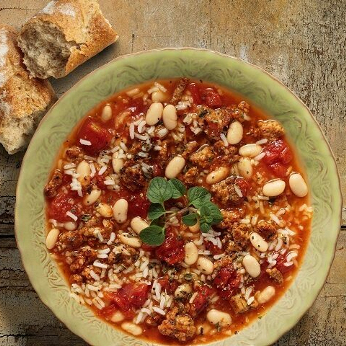 Tuscany Rice & Bean Soup Recipe