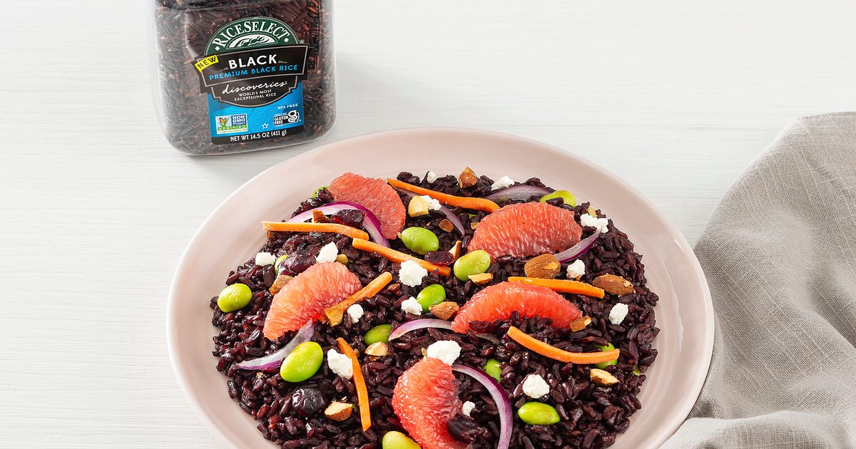 RiceSelect® Edamame and Black Rice Salad Recipes with Dressing