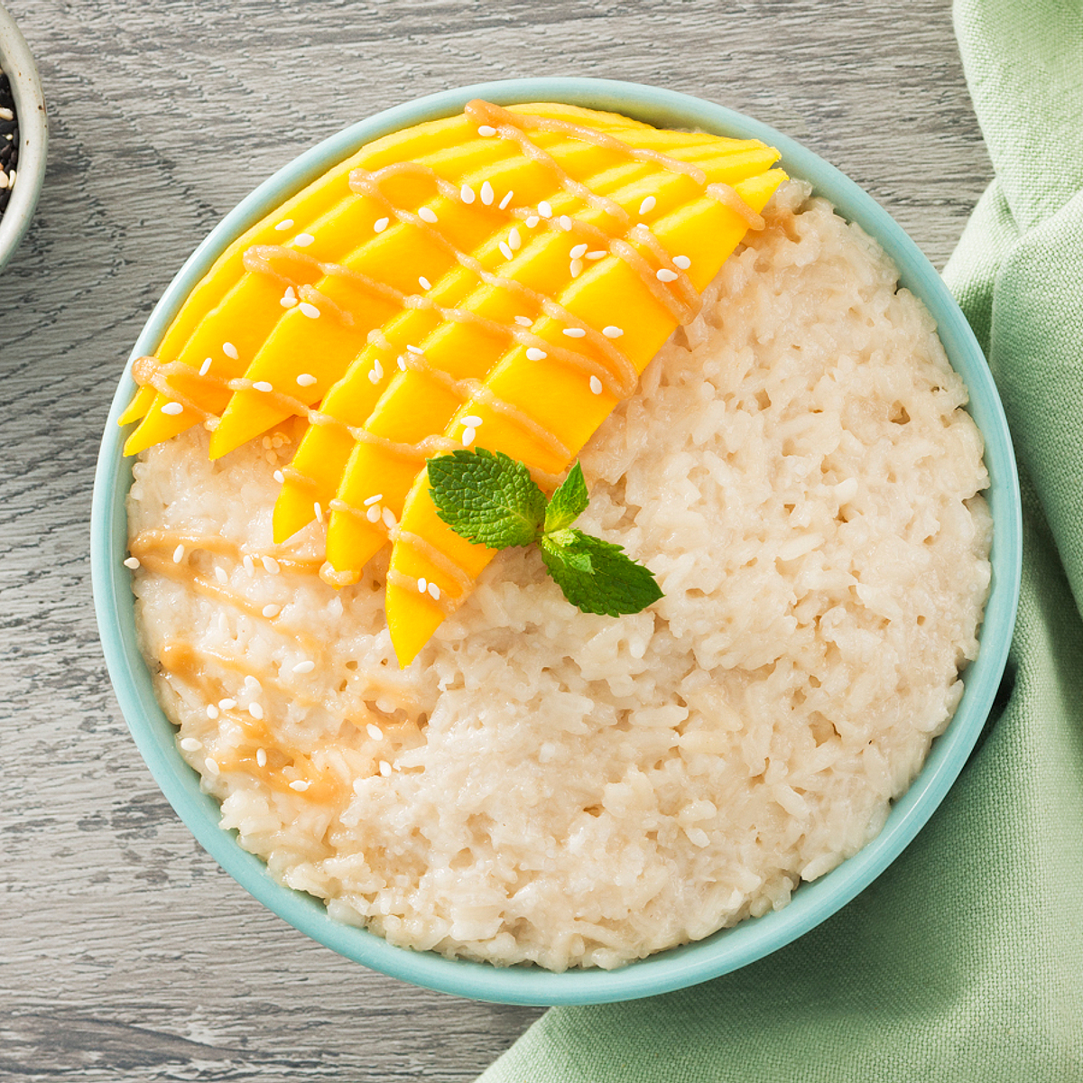 Mango & Peach Sticky Rice - RECIPE - nobizlikedoughbiz