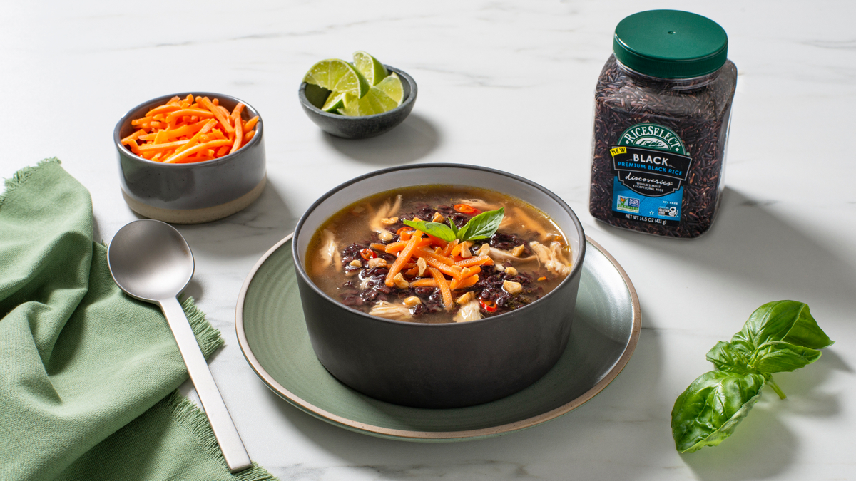 Thai Chicken Black Rice Soup