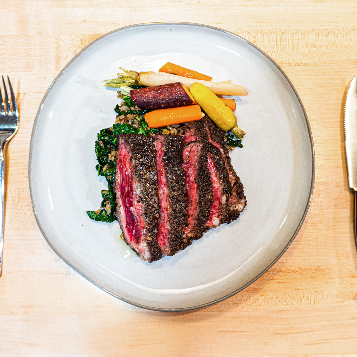 RiceSelect® Cinnamon Coffee Seared Skirt Steak With Rice