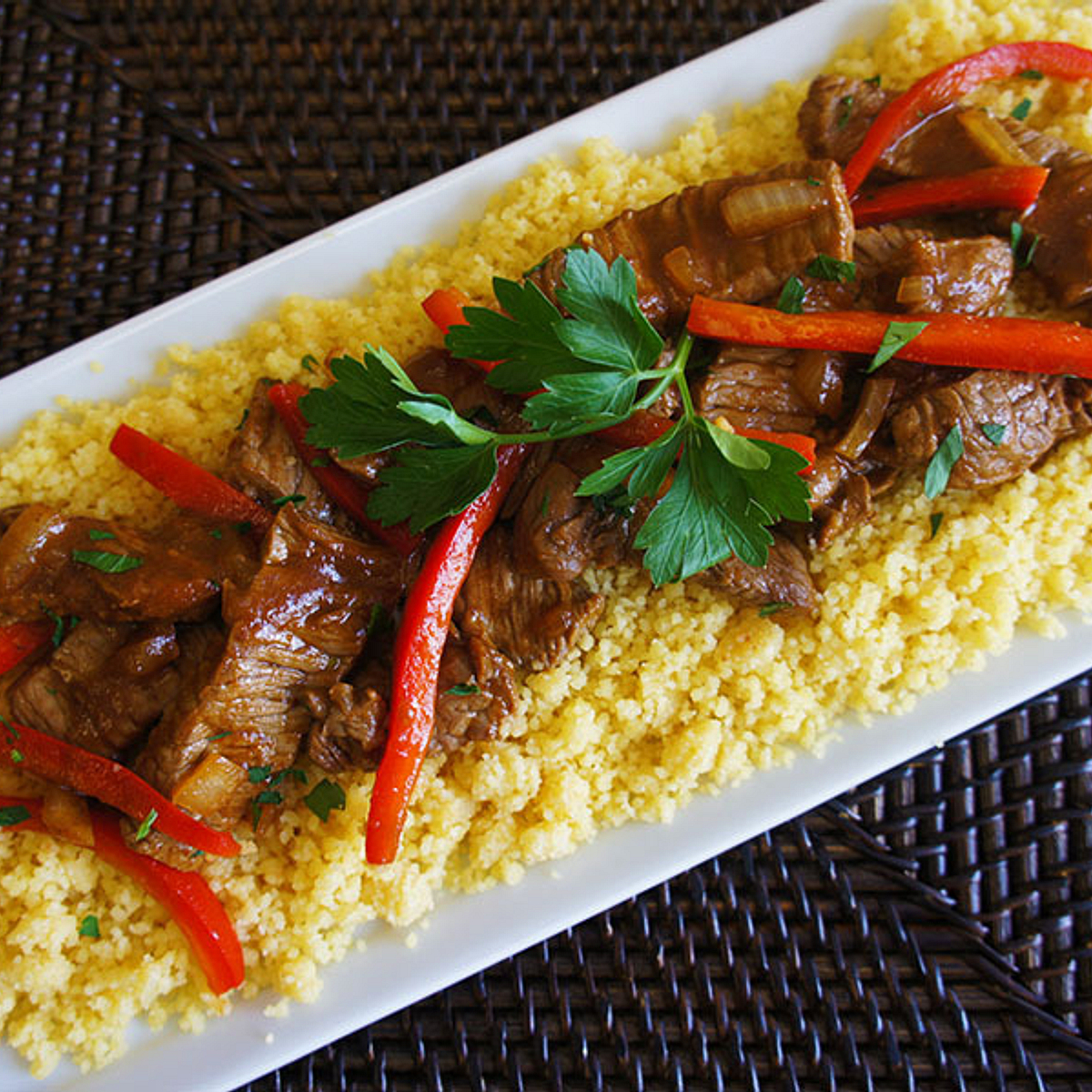 Beef Stir-Fry with Couscous Recipe