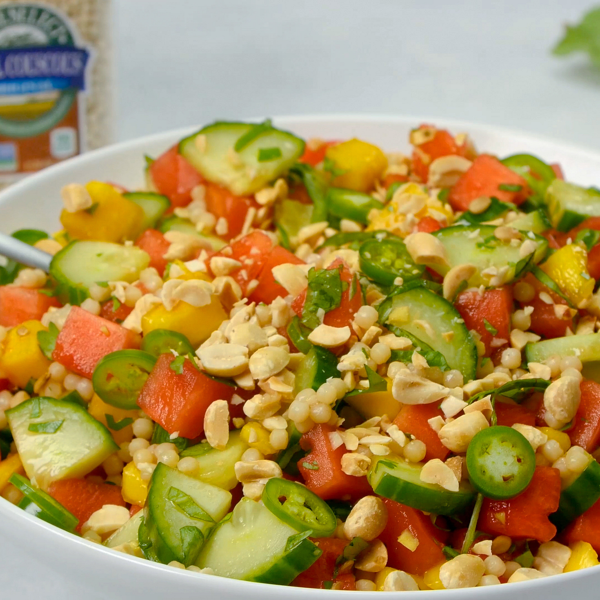 RiceSelect® Cucumber, Pearl Couscous, Basil & Watermelon Salad