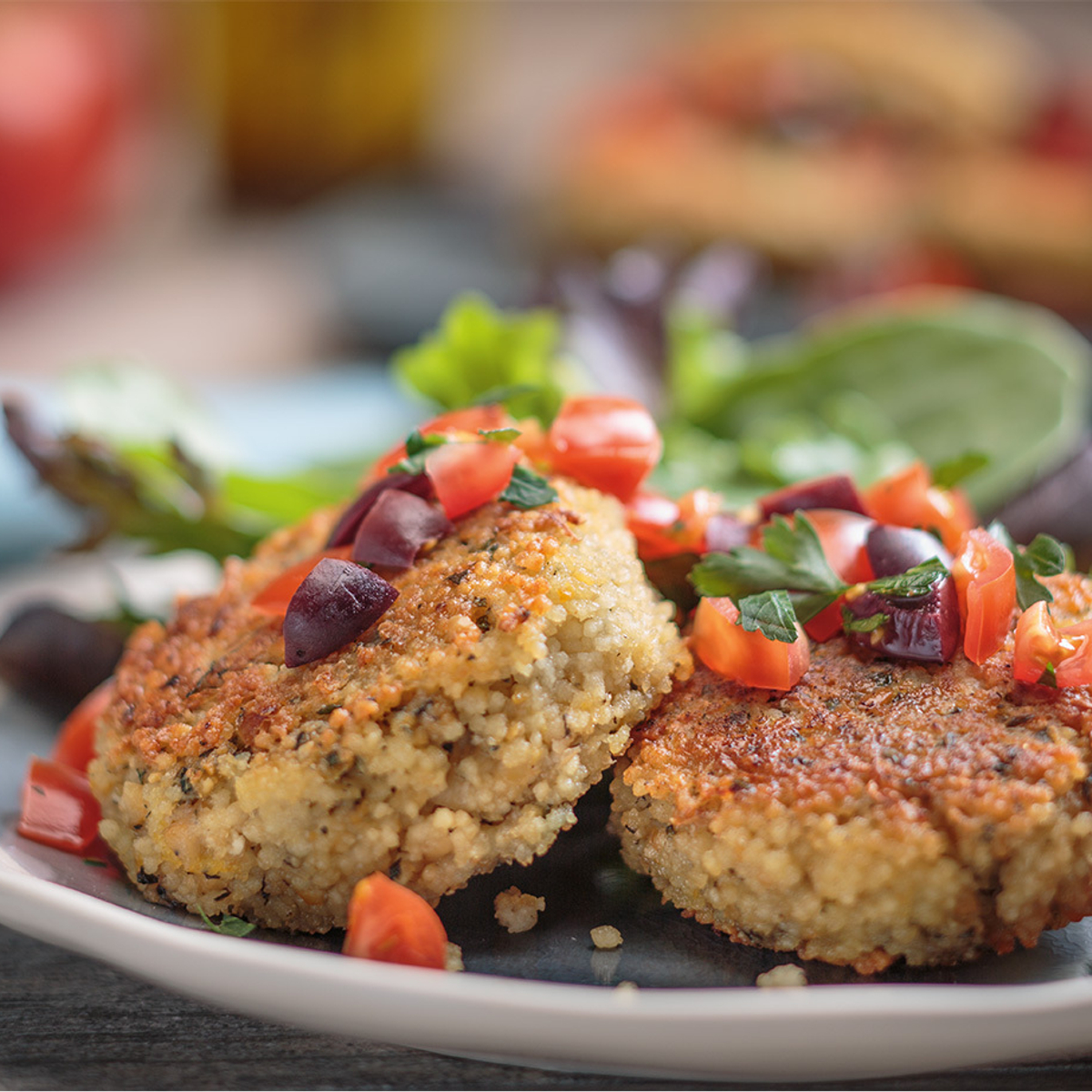 Garlic Lemon Couscous Cakes Recipe