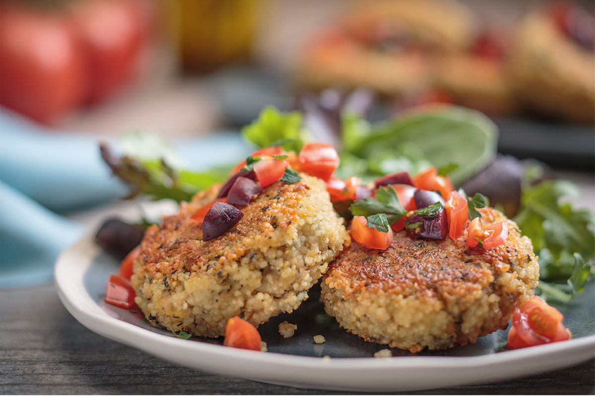 Garlic Lemon Couscous Cakes Recipe