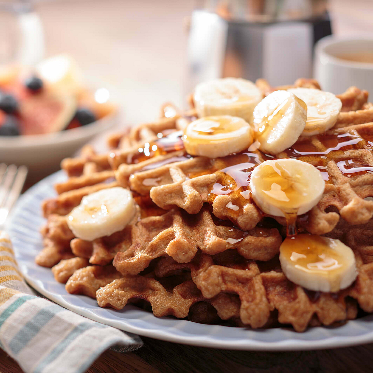 Gluten Free Banana Rice Waffles Recipe