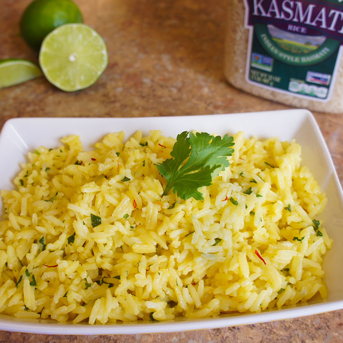 Lime Saffron Rice Recipe