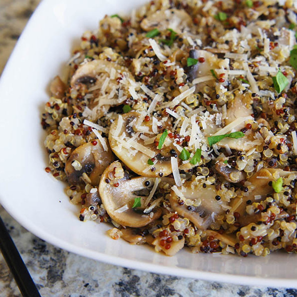 Mushroom Garlic Quinoa Recipe