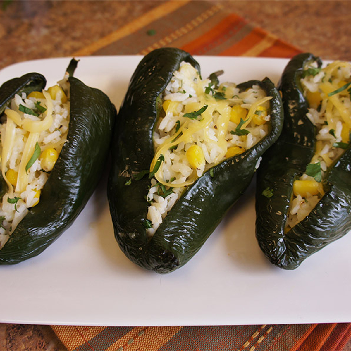 Rio Bravo Rice-Stuffed Poblanos Recipe